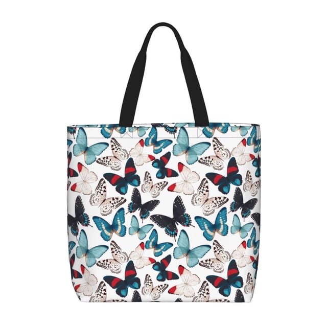 Balery Butterfly Bolsa de Mano para Mujeres con Cremallera, Bolsa de Gimnasio con Compartimentos, Bolsa para Laptop, Bolsa para Trabajo