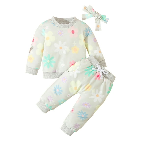 Caqnni Toddler Baby Girls Contrast Color Crewneck Sweatshirt Pullover Top Long Pant Jogger Outfits Long Sleeve 2Pcs Fall Winter Set Toddler Gift 3 6 12 18 24 Months 2T 3T Outfits,12-18 Months