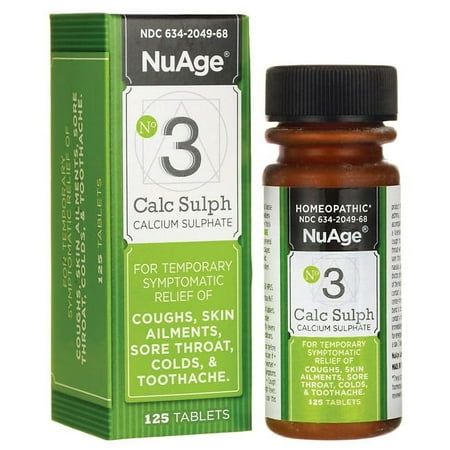 NuAge #3 Calc Sulph 6X 125 Tabs