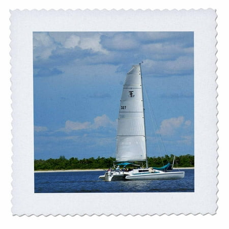 3dRose Catamaran Sails - Quilt Square, 6 by