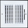 thumbnail image 3 of Fits 6x6 Duct Opening 2 WAY Steel Air Supply Diffuser by Handua | Register Vent Cover Grill for Sidewall and Ceiling | White | Outer Dimensions: 7.75" X 7.75", 3 of 8