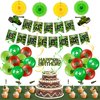 Camouflage Birthday Party Decorations Army Soldier Military Party Supplies Decor Include Green Camo Balloons Happy Birthday Banner Hanging Swirls Camouflage Cake Toppers for Boys Girls Adults Veteran