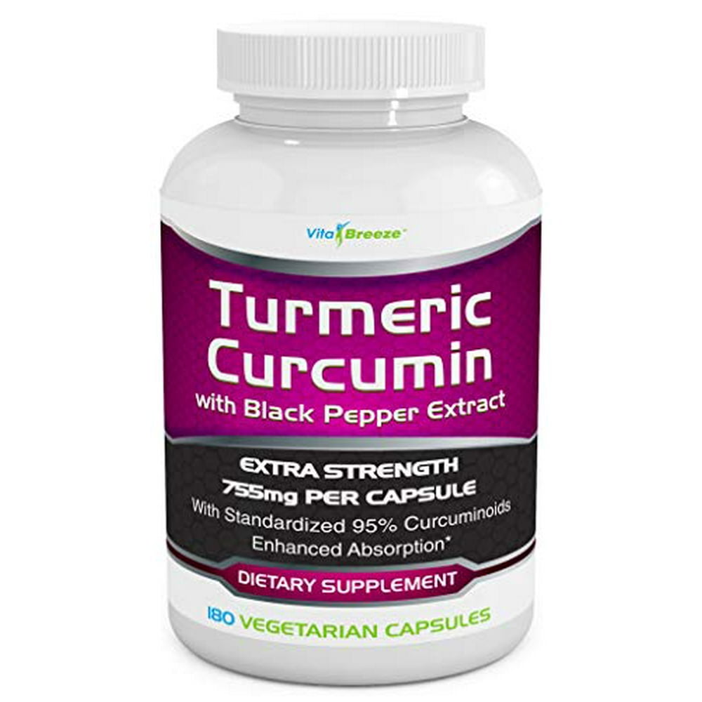 Turmeric Curcumin Complex with Black Pepper Extract 755mg per Capsule