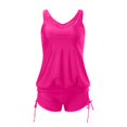 thumbnail image 4 of Women Swimsuits Swimwear Leisure Fashion 2Pcs Set Elegant Swimsuits for Tankini Top With Swimming Shorts Hot Pink M, 4 of 5