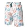 thumbnail image 5 of Disketp Men'S Swim Trunks Hawaiian Breathable Surf Beach Swimsuits Mesh Lining Beach Shorts With Pockets-Colorful Seashells1, 5 of 9