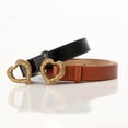 thumbnail image 5 of Xinyolin Heart Buckle Belt Faux Leather - Metal Heart Buckle Waistband for Lady, 5 of 8