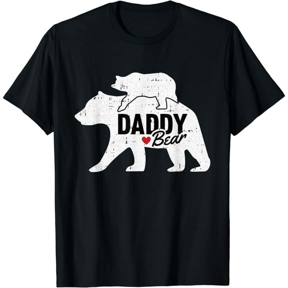 Daddy Bear Fathers Day Cute Baby Cub Papa Dad-a Pops T-Shirt