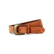 Time and Tru Women's Leather Belt, Cognac