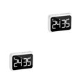 thumbnail image 4 of Naiovety Temporizador digital Cocina USB Gran pantalla LED Cuenta regresiva Alarma Estudio Dormitorio ajustable Temporización con soporte de respaldo Blanco 2piezas Naiovety CBP225617, 4 of 5