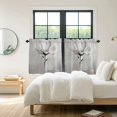 thumbnail image 6 of White Floral 2 Panel Kitchen Curtains for Small Windows, Modern Simple Flowers Petals Pastoral Bathroom Tier Curtain, Short Window Treatment for Bedroom/Living Room 55"x36", 6 of 8