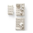 thumbnail image 7 of Phoenix Mid Century Modern Living Room Modular Sofa in Ivory Chenille, 7 of 7