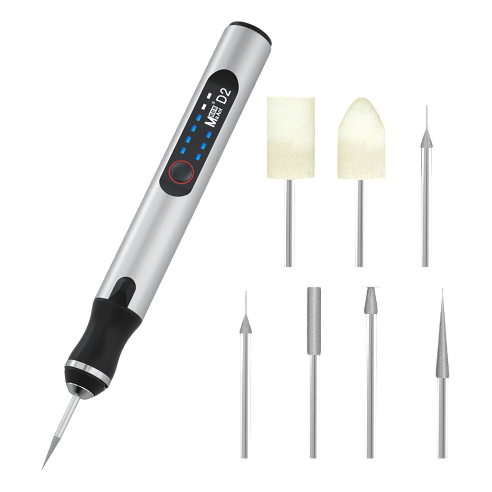 FVDPWYE Engraving Pen Grinding Pen Professional USB Rechargeable with 7 Bits Etching Pen