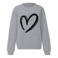thumbnail image 4 of Valentines Sweatshirt Women Valentine Love Heart Graphic Long Sleeve Tshirts Valentine's Day Gifts Lover Loose Fit Outfit Blouses, 4 of 5