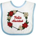 thumbnail image 3 of Inktastic Feliz Navidad Poinsettia Boys or Girls Baby Bib, 3 of 4