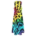thumbnail image 5 of Robe Teinture sur Nœuds Imprimé Léopard Robe Maxi de Soirée Design Col en V Robes Longues Décontractées Vêtements de Rue Oversize, 5 of 5