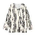 thumbnail image 7 of Boho Tops for Women Sawvnm Women Fashion Plus-Size V-Neck Long Sleeved Printing Top XL, 7 of 7