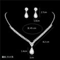 thumbnail image 4 of Sdmnsg-T Rhinestone Bridal Wedding Jewelry Set Silver Crystal Necklace Earrings Sets Formal Costume Jewelry for Women and Brides, 4 of 12