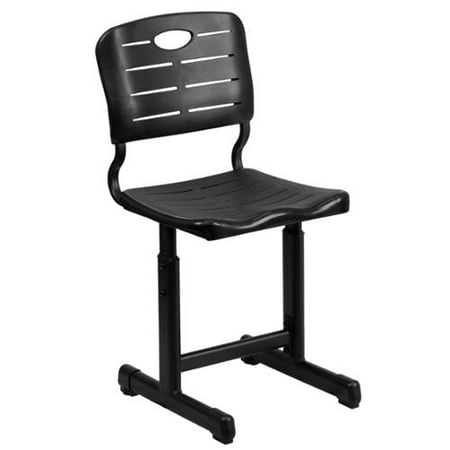 Lancaster Home Adjustable Height Black Student Chair With Black