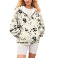 thumbnail image 6 of Bovemsi Sweatshirt for Women Fashion Spring Autumn Casual Long Sleeve Hoodies Sweatshirts Top Zip Up Hoodie, 6 of 7