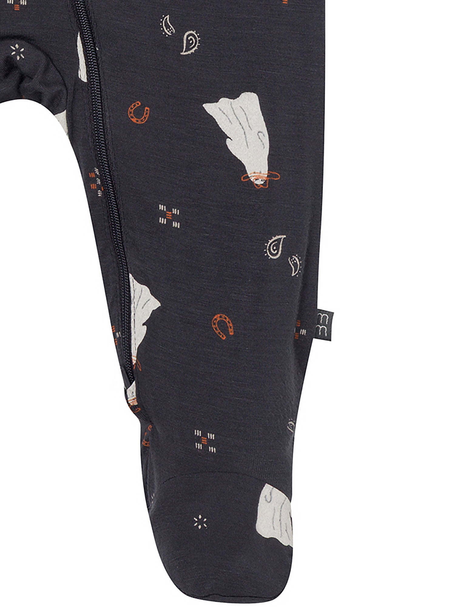 Modern Moments by Gerber Neutral Two-Way Zip Halloween Viscose Sleep ´N Play Footed Pajama , Sizes Newborn - 6/9 Months
