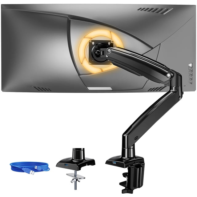 ErGear Support de Moniteur Simple de 13 à 49 Pouces pour Écrans Ultra Larges, Supporte 26,5 Lb, Bras de Moniteur Simple Robuste, Support de Moniteur Simple