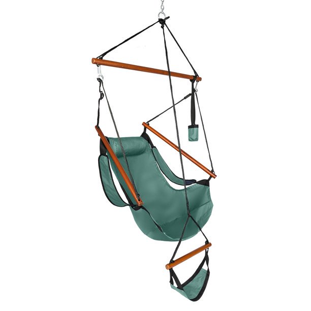 Silla colgante Zimtown de Tela Oxford perforada Verde 101 kg