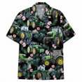thumbnail image 5 of LIIPEE Summer Fashion Graphic Shirt For Men Short Sleeve Turn Down Collar Button Up Shirts Male Comfortable Breathable Beach Tops,XXXL, 5 of 5