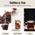 thumbnail image 3 of Push-On Coffee Filter Reusable Stainless Steel Coffee and Tea Pot Filter Portable Home Coffee Brewer Tea Maker Espresso Infuser (Medium), 3 of 7