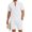 White, variant on Men Short Sets Outfits T-Shirts for Man and Mens Short Solid Color Short Sleeve V Neck Elastic Waist Summer Regular Fit Oversized Jogging Track Suit S-XXXL