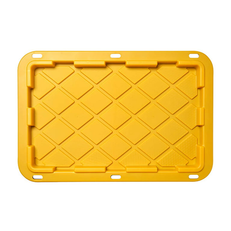 CX BLACK & YELLOW®, 27-Gallon Heavy Duty Tough Storage Container &  Snap-Tight Lid, (14.3”H x 20.6”W x 30.6”D), Weather-Resistant Design and  Stackable