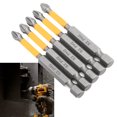 thumbnail image 1 of Embouts de Tournevis à Impact, Embout de Tournevis Croisé 5 Pcs Résistance à l'Usure Tailles Standard Haute Dureté pour Réparation Industrielle Domestique, 1 of 7