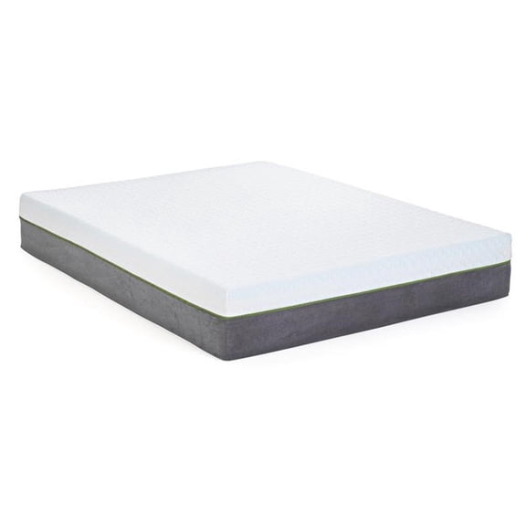 Pemberly Row 12" Copper Queen Premium Memory Foam Mattress in White