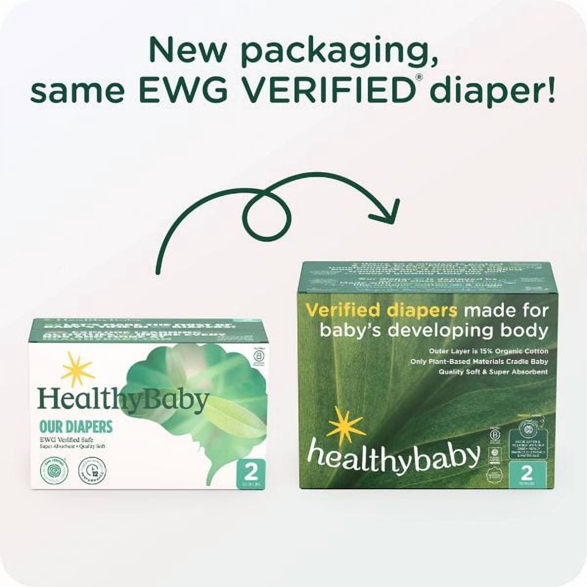 Organic Cotton Enhanced Chlorine Free Disposable Diaper - Size 2 - 62ct