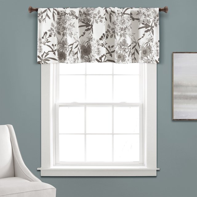 Cenefa con filtro de luz Lush Decor Gris blanco individual 52X18