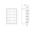 thumbnail image 4 of Tvilum Studio 5 Drawer Chest Dresser for Adults, Truffle Oak, 4 of 16