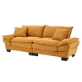 thumbnail image 5 of Sleeper Couch Loveseat Sofa with Pillows Comfy Upholstered Deep Seat Sofa for Bedroom,Living Room,Apartment,Office,Dorm-Yellow Corduroy, 5 of 9