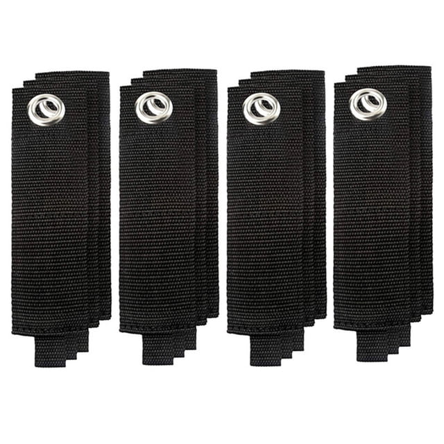 Graflsoa 12-Piece Heavy-Duty Storage Straps with Hook & Loop Fasteners for Cable Management, Nylon & Zinc Alloy, Black, OPP Packaged