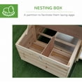 thumbnail image 6 of PawHut 77" Wooden Chicken Coop with Nesting Box for Garden Backyard Natural, 6 of 10
