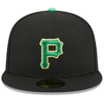 thumbnail image 2 of Men's New Era  Black Pittsburgh Pirates 2026 St. Patrick's Day 59FIFTY Fitted Hat, 2 of 5