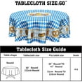 thumbnail image 2 of Oktoberfest Tablecloth Round Bravarian German Flag Table Cloths Circular Table Cover Washable Wipeable Polyester Tabletop Holiday for Dining Kitchen Picnic Party Decor 60 Inch, 2 of 6