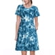 thumbnail image 1 of Balery Blue Tie Dye Vestidos sueltos de manga corta para mujer, vestidos de verano 2025, vestidos casuales de corte A con vuelo., 1 of 6