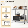 thumbnail image 4 of REIBII 2-Tier Wire Shelving Unit,27.5"W x 11.8"D x 27.5"H Adjustable Metal Storage Rack Space Saving Organizer for Kitchen Pantry,Chrome, 4 of 10