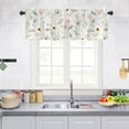 thumbnail image 6 of Kitchen Curtains Valances, Rod Pocket Valances for Windows, Small Window Treatment Valances for Window, Living Room, Bedroom, Bathroom, 1 Panel, 54" W x 18" L, Simple Flowers, 6 of 6