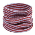 thumbnail image 1 of Neckerchief Winter Neck Warmer Two Color Striped Neck Cover Soft Brushed Face Scarf Outdoor Face Protection Knitted Face Neckerchief, 1 of 4