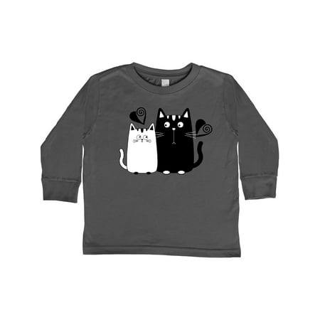 

Inktastic Valentines Day Cat Couple Gift Toddler Toddler Girl Long Sleeve T-Shirt
