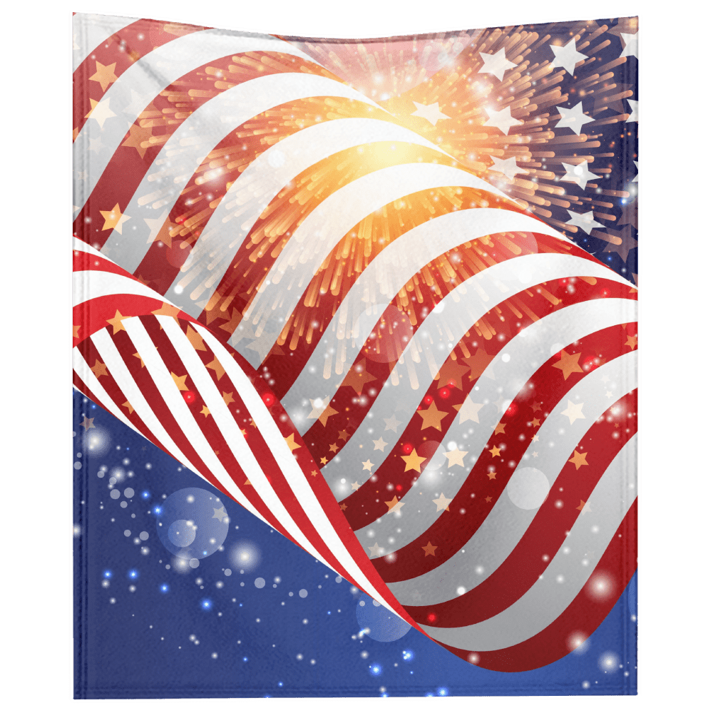 4th of July Decorations, Patriotic Blanket, Independence Day, 4th of
