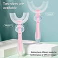 thumbnail image 2 of Cepillo de dientes de silicona en forma de U Boca entera de doble cara Diente entero para niños Mordedores de 360 ​​grados Worallymy JD709783137, 2 of 5