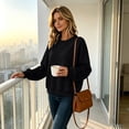 thumbnail image 5 of Oversized Crewneck Sweatshirts for Women Warm Comfy Fleece Cute Sweatshirts | No Hood Scoop Neck, Over Sized Loose Fitted, Lightweight Soft Cozy, Teens Juniors Boyfriend,2XL, 5 of 6