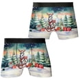 thumbnail image 3 of Merry Christmas Santa Reindeer Antlers Alaskan Malamute Sleigh Xmas Winter Holiday All Over Print Boxer Briefs Underwear for Men Dad Alaska Mal Dog Lovers Gifts - 00023, 3 of 6
