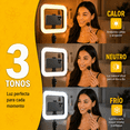 thumbnail image 2 of Aro de luz LED rectangular con Trípode 2.1 m | Luz ajustable | Batería recargable, 2 of 7